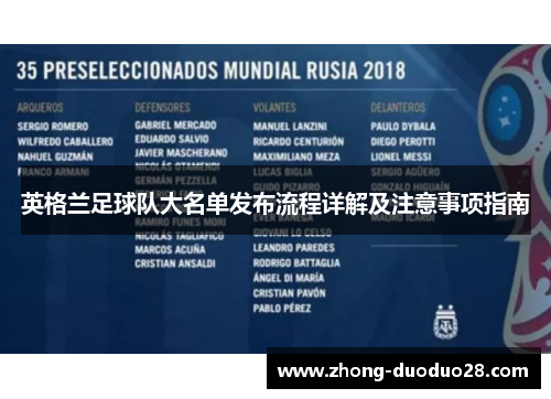 英格兰足球队大名单发布流程详解及注意事项指南